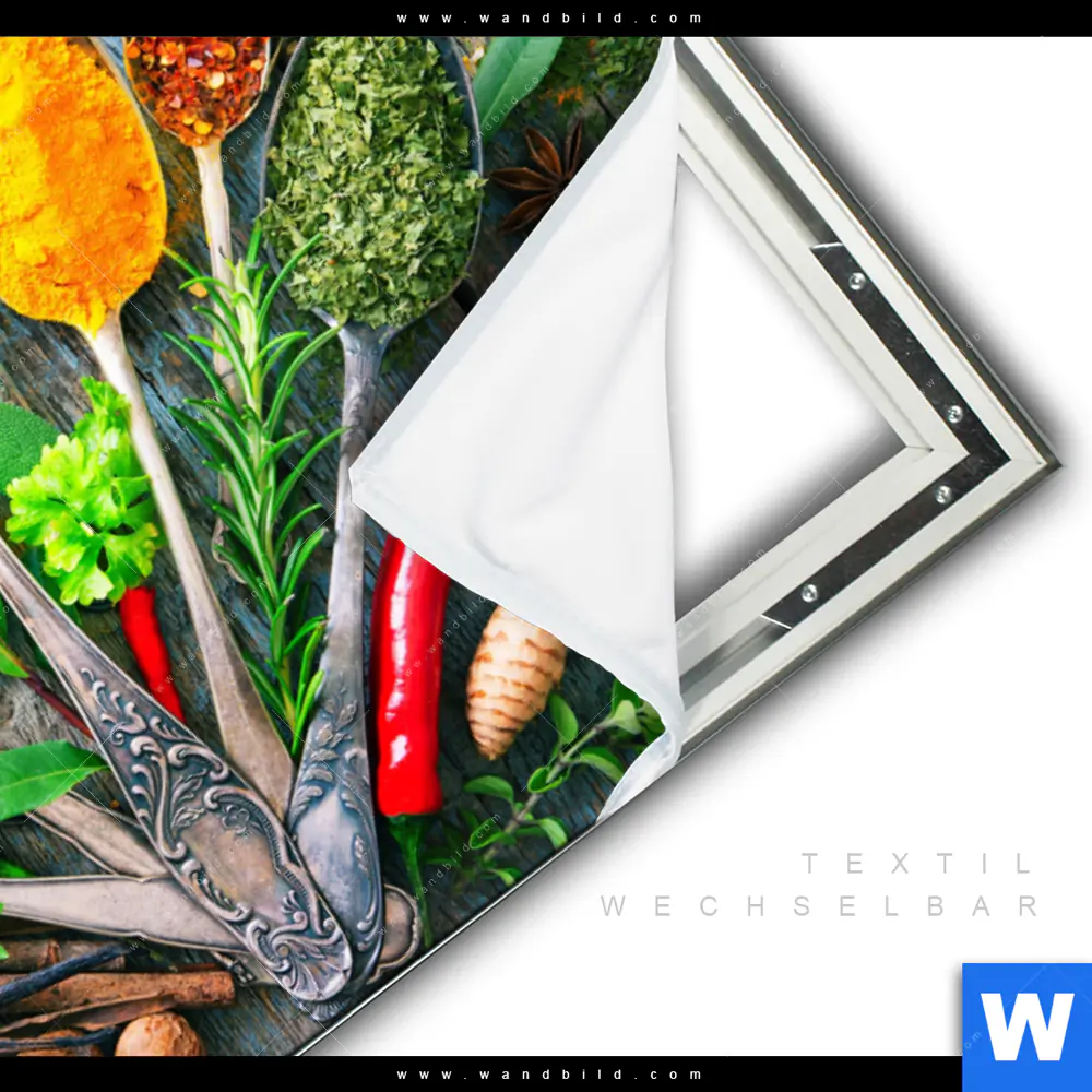 Spannbild | Löffel mit Kräutern und Gewürzen | Querformat - Image 3