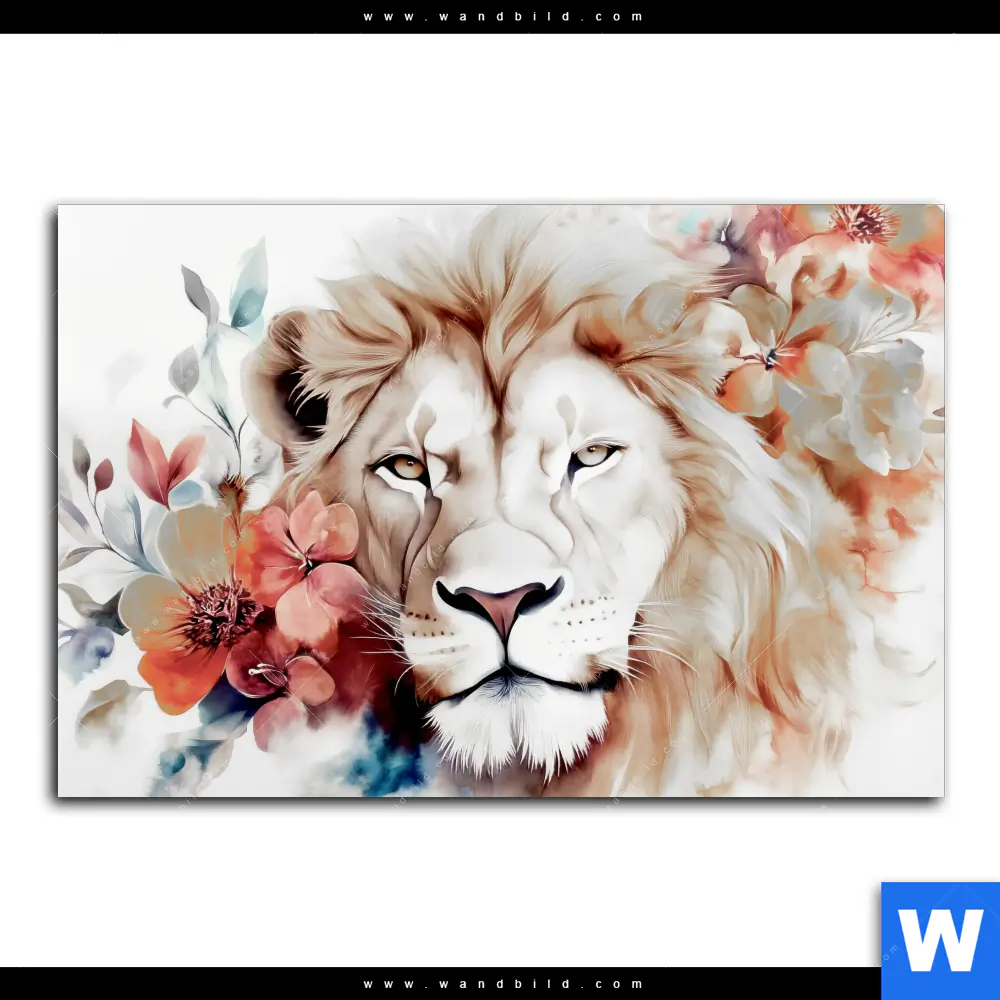 Spannbild | Löwe mit Blumen | Querformat - Image 2