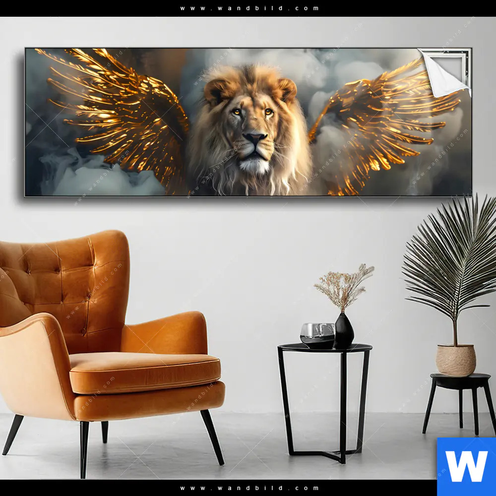 Spannbild | Löwe mit goldenen Flügeln | Panorama
