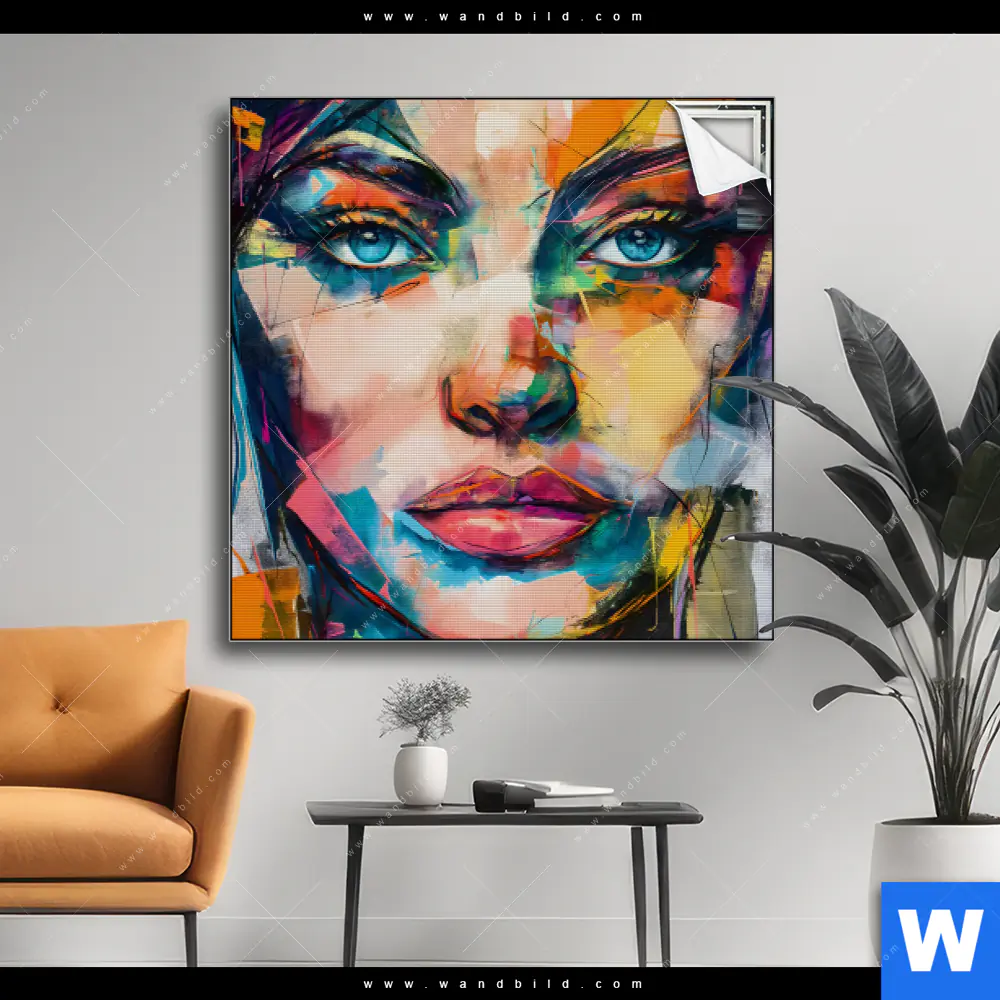 Spannbild | Loretta - Abstrakt Patchwork Art | Quadrat