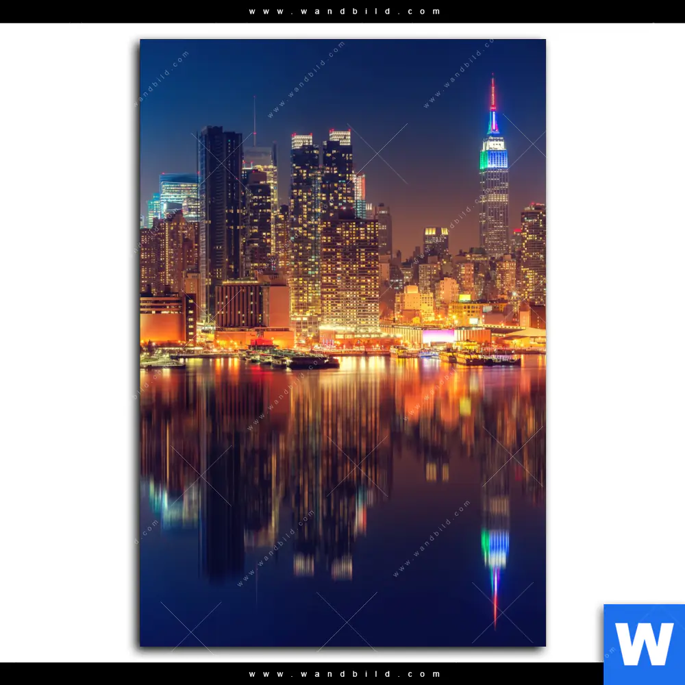 Spannbild | Manhattan bei Nacht | Hochformat - Image 2