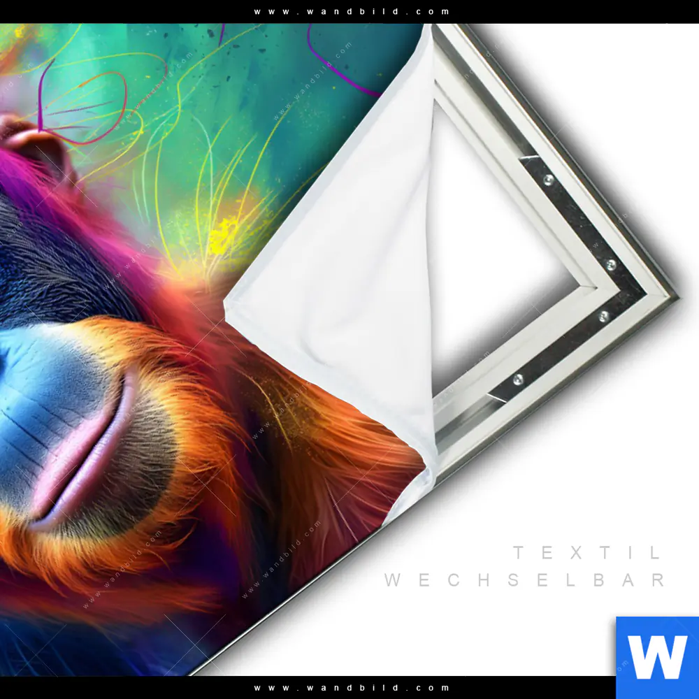 Spannbild | Orang-Utan in Regenbogenfarben | Querformat - Image 3