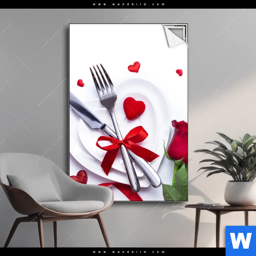 Spannbild | Romantik mit Rotwein | Hochformat