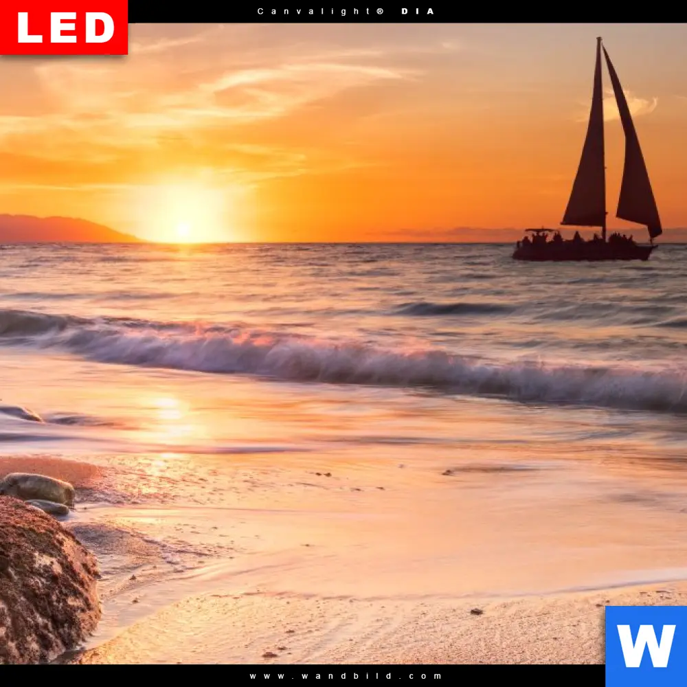 Spannbild | Segelboot im Sonnenuntergang | Hochformat - Image 4