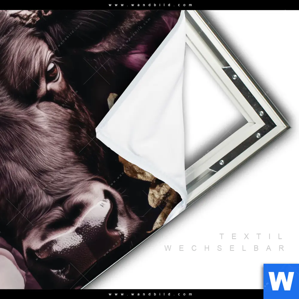 Spannbild | Stier mit Blumen | Querformat - Image 3