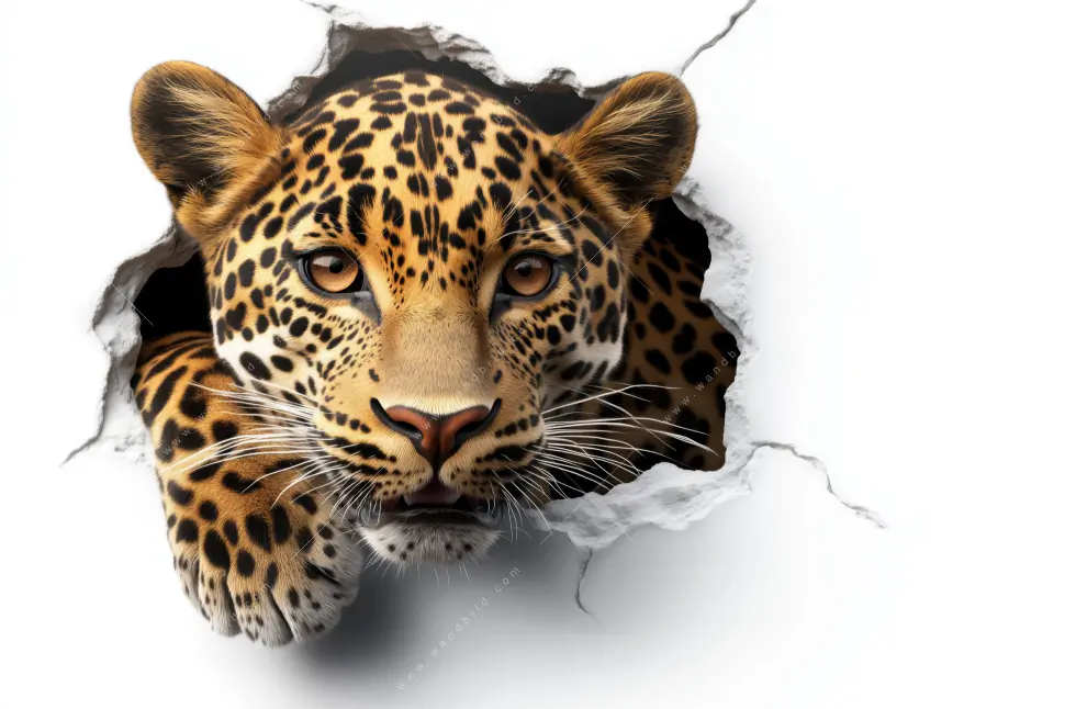 Spannbild | Wanddurchbruch - Leopard | Querformat - Image 5