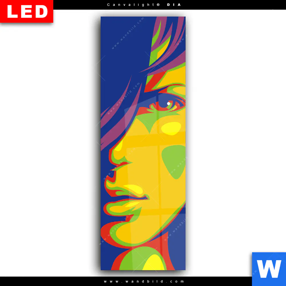 Wechselmotiv Acrylglas Canvalight® DIA | Abstrakte Frau No.1 | Schmal - Image 2