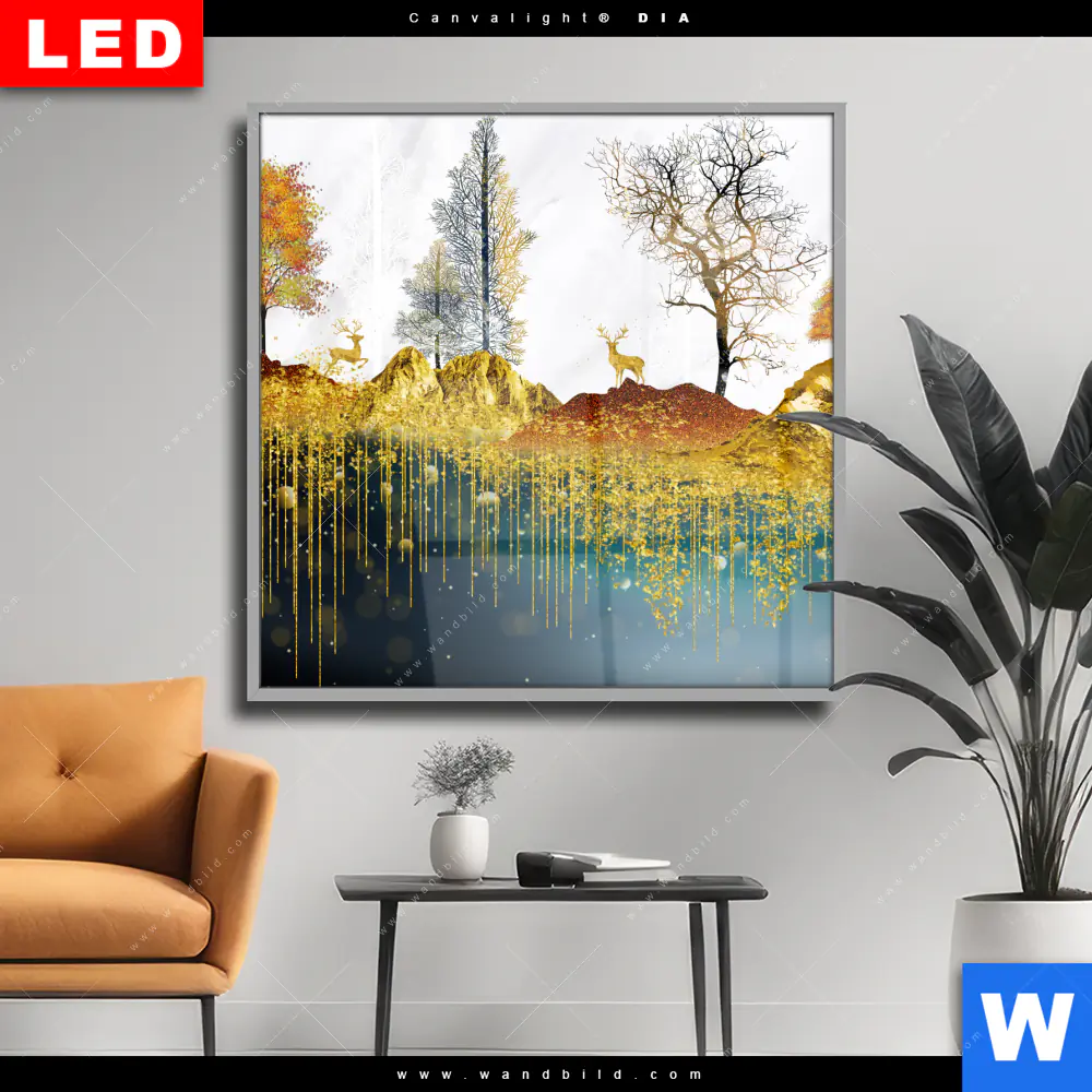 Wechselmotiv Acrylglas Canvalight® DIA | Abstrakte Landschaft No.1 | Quadrat