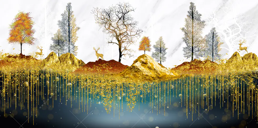 Wechselmotiv Acrylglas Canvalight® DIA | Abstrakte Landschaft No.1 | Quadrat - Image 5