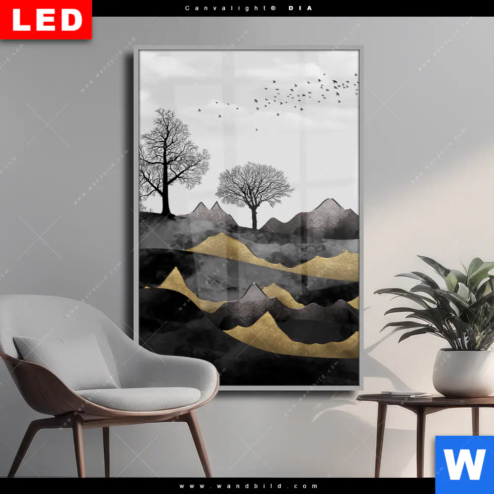 Wechselmotiv Acrylglas Canvalight® DIA | Abstrakte Landschaft No.2 | Hochformat