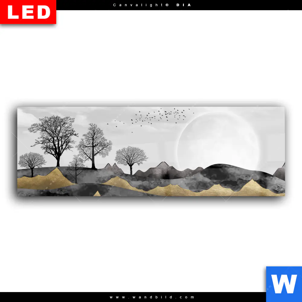 Wechselmotiv Acrylglas Canvalight® DIA | Abstrakte Landschaft No.2 | Panorama - Image 2