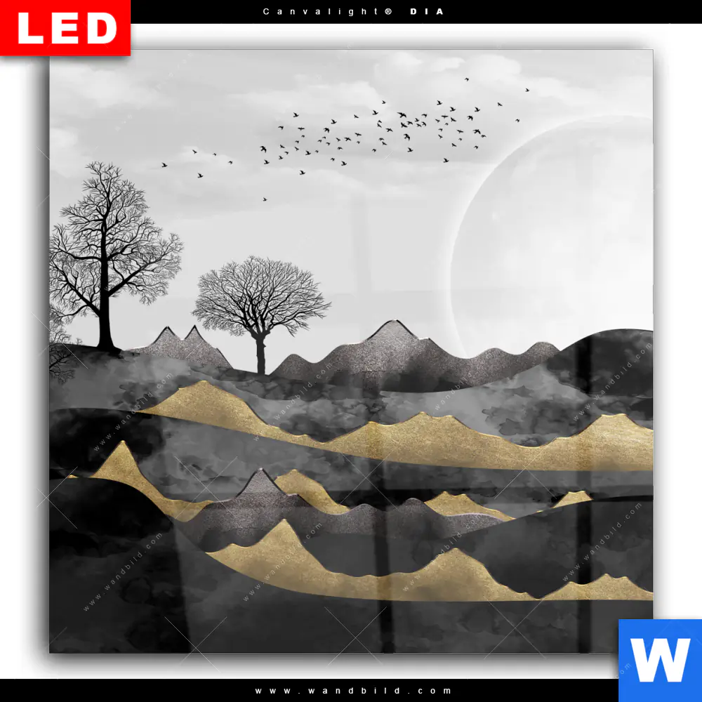 Wechselmotiv Acrylglas Canvalight® DIA | Abstrakte Landschaft No.2 | Quadrat - Image 2