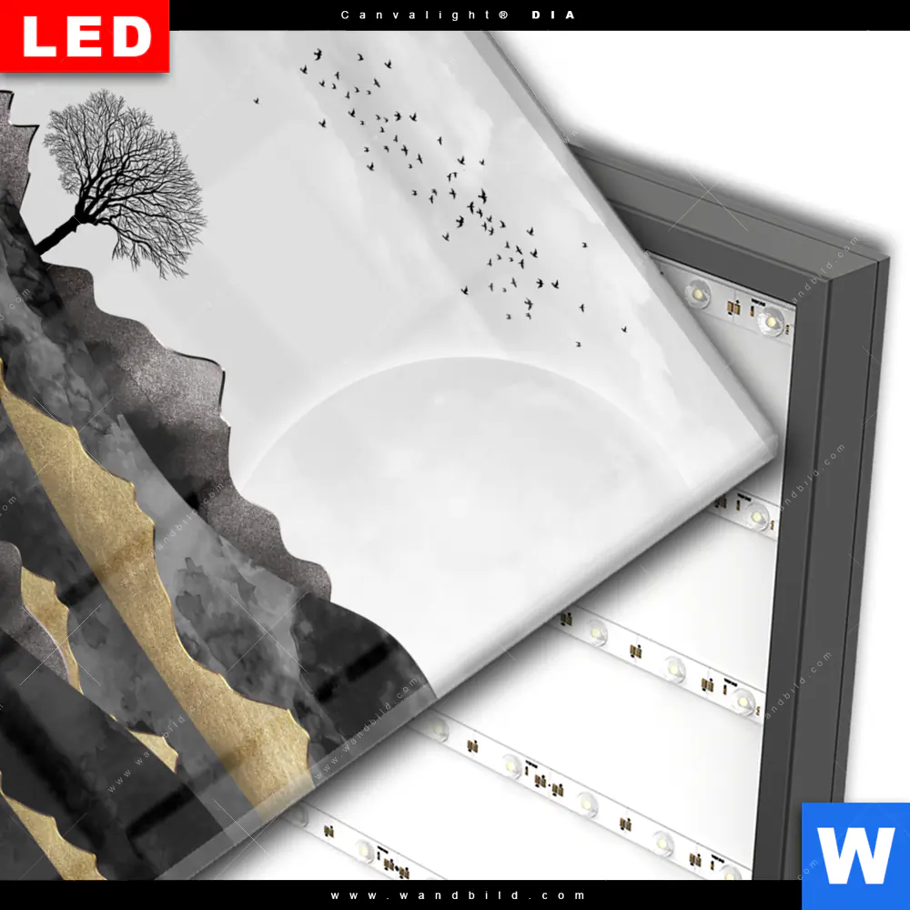 Wechselmotiv Acrylglas Canvalight® DIA | Abstrakte Landschaft No.2 | Quadrat - Image 3