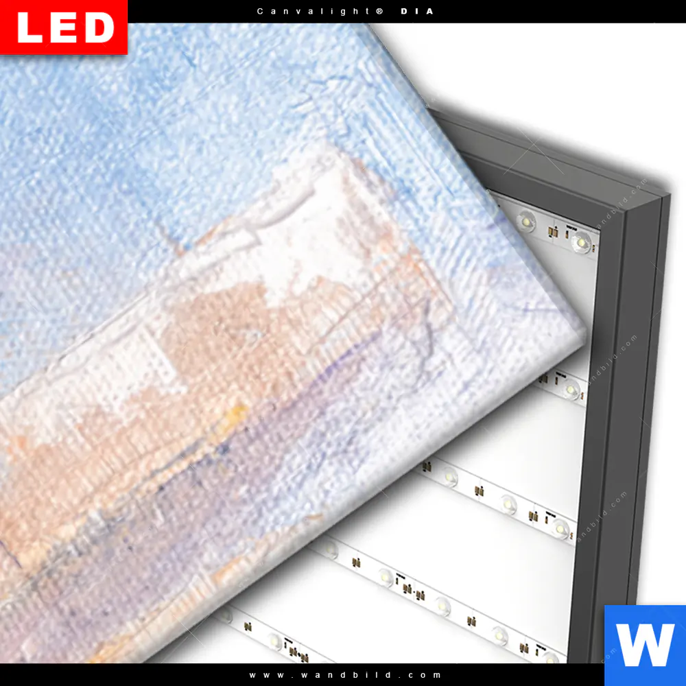 Wechselmotiv Acrylglas Canvalight® DIA | Abstrakte Skyline No.2 | Schmal - Image 3