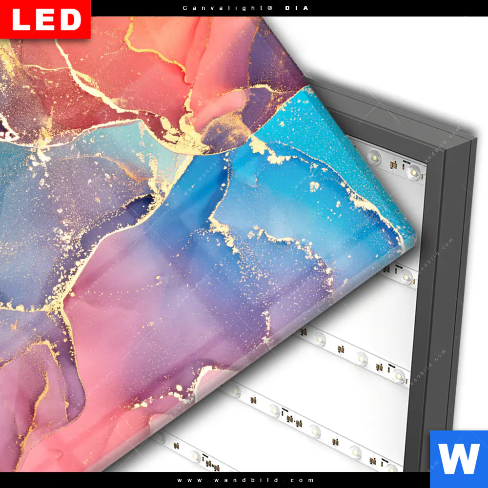 Wechselmotiv Acrylglas Canvalight® DIA | Abstrakte Textur No. 1 | Quadrat - Image 3
