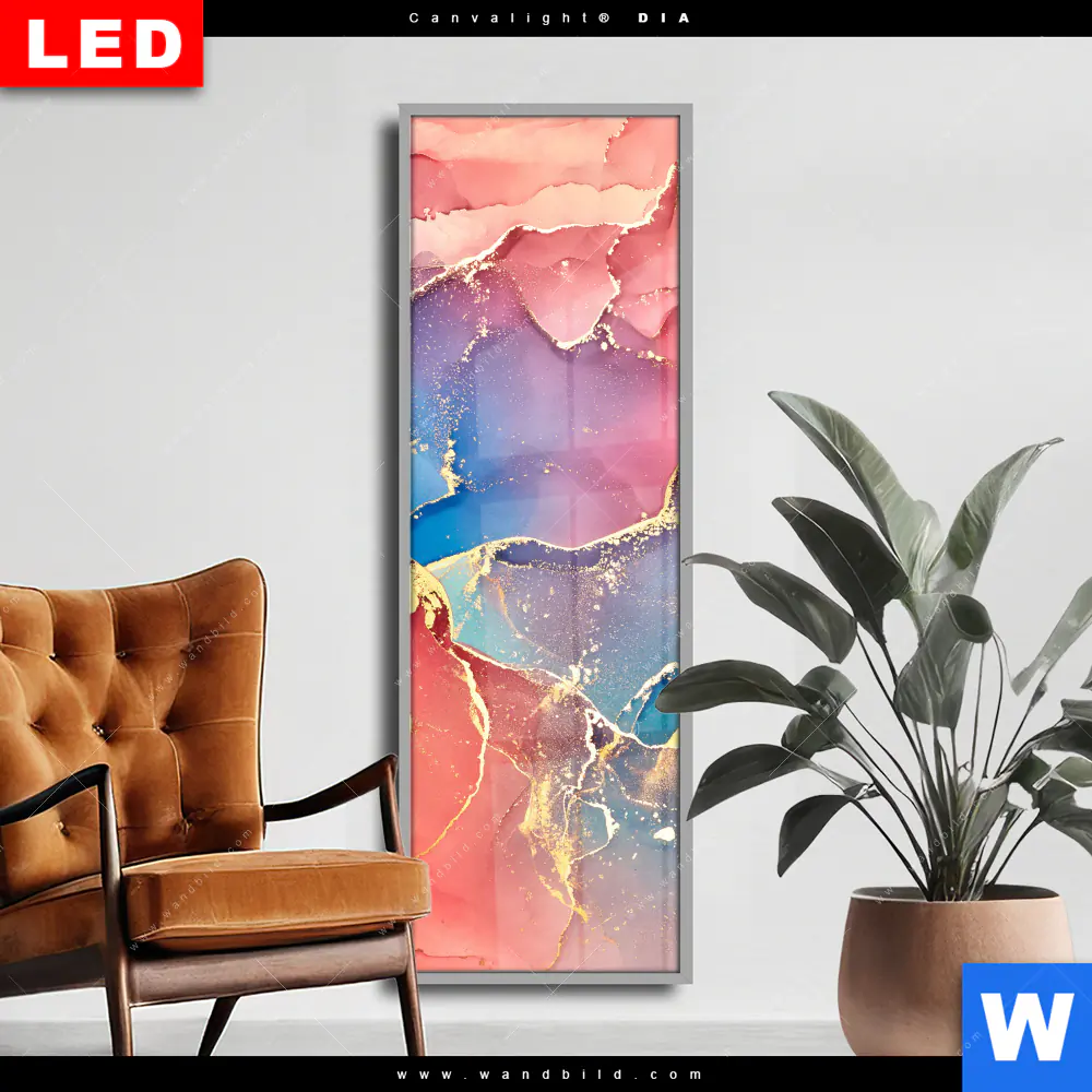 Wechselmotiv Acrylglas Canvalight® DIA | Abstrakte Textur No. 1 | Schmal