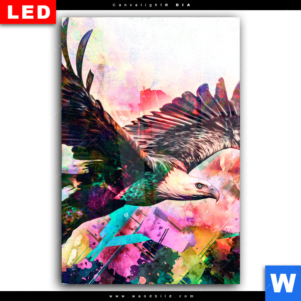 Wechselmotiv Acrylglas Canvalight® DIA | Abstrakter Adler | Hochformat - Image 2