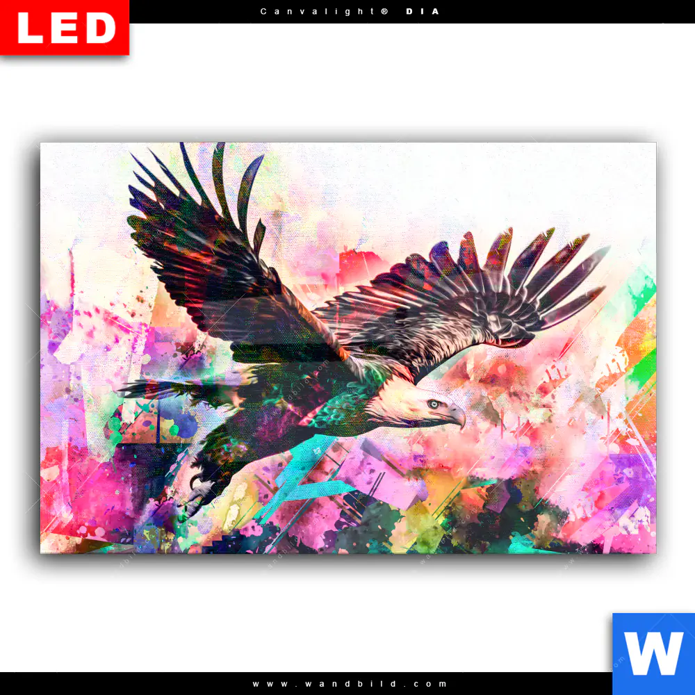 Wechselmotiv Acrylglas Canvalight® DIA | Abstrakter Adler | Querformat - Image 2