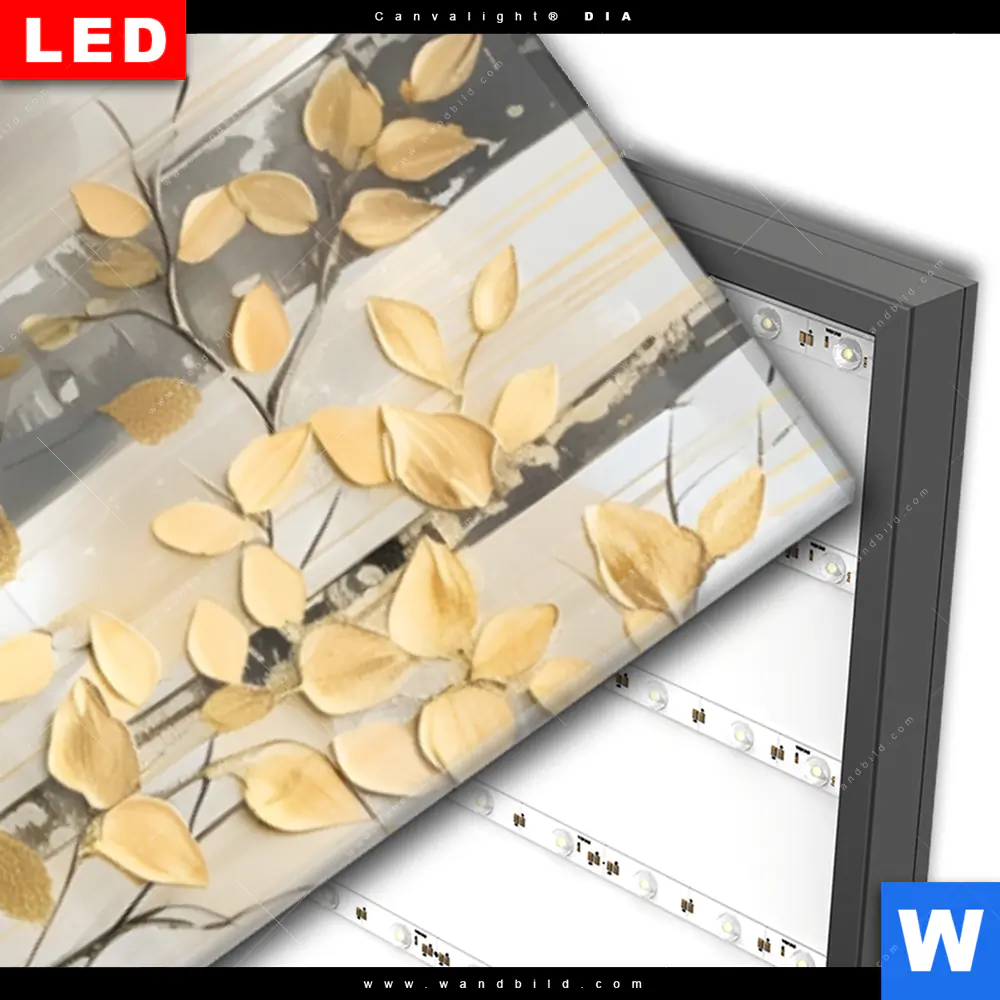 Wechselmotiv Acrylglas Canvalight® DIA | Abstrakter Birkenwald | Schmal - Image 3