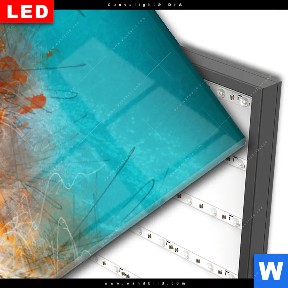 Wechselmotiv Acrylglas Canvalight® DIA | Abstrakter Highlander | Panorama - Image 3