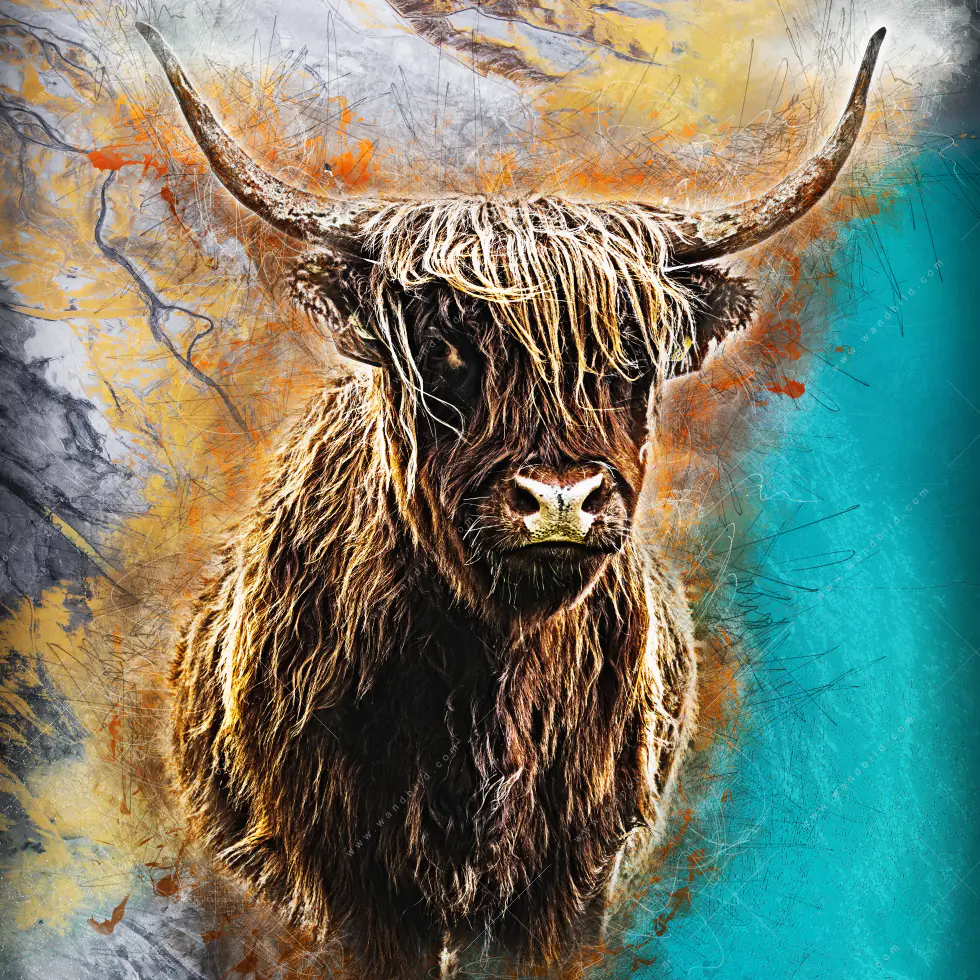 Wechselmotiv Acrylglas Canvalight® DIA | Abstrakter Highlander | Panorama - Image 5