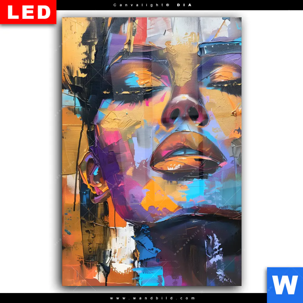 Wechselmotiv Acrylglas Canvalight® DIA | Abstraktes Frauenporträt Dilara | Hochformat - Image 2