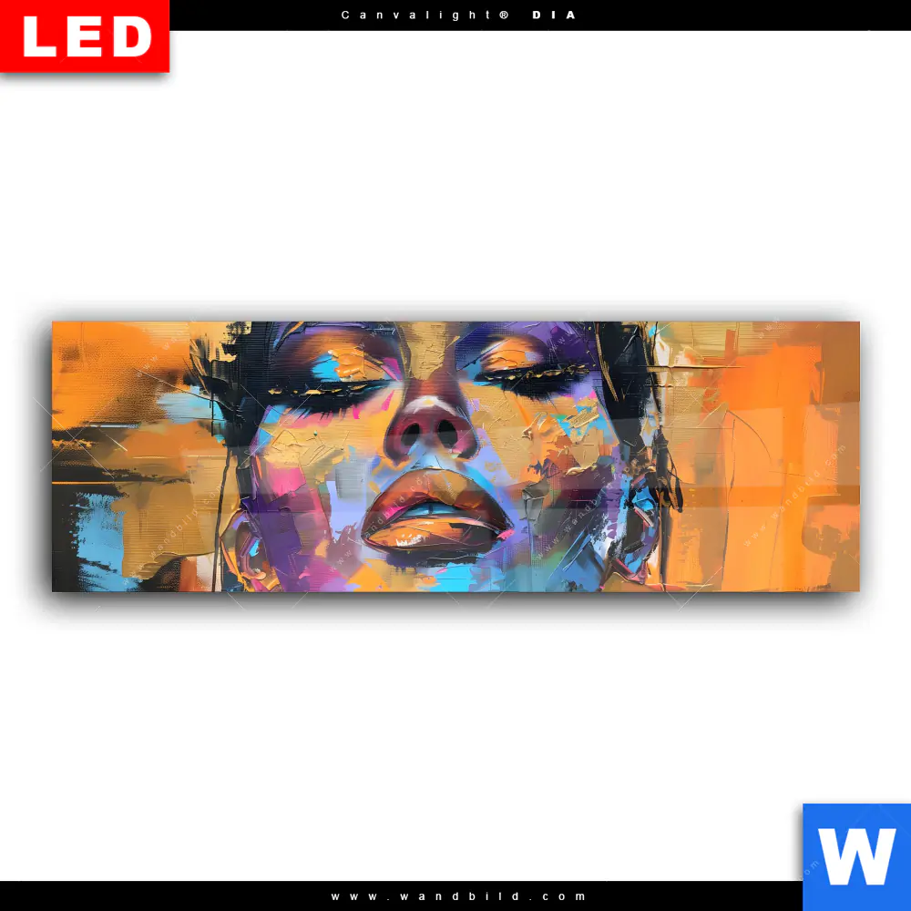 Wechselmotiv Acrylglas Canvalight® DIA | Abstraktes Frauenporträt Dilara | Panorama - Image 2