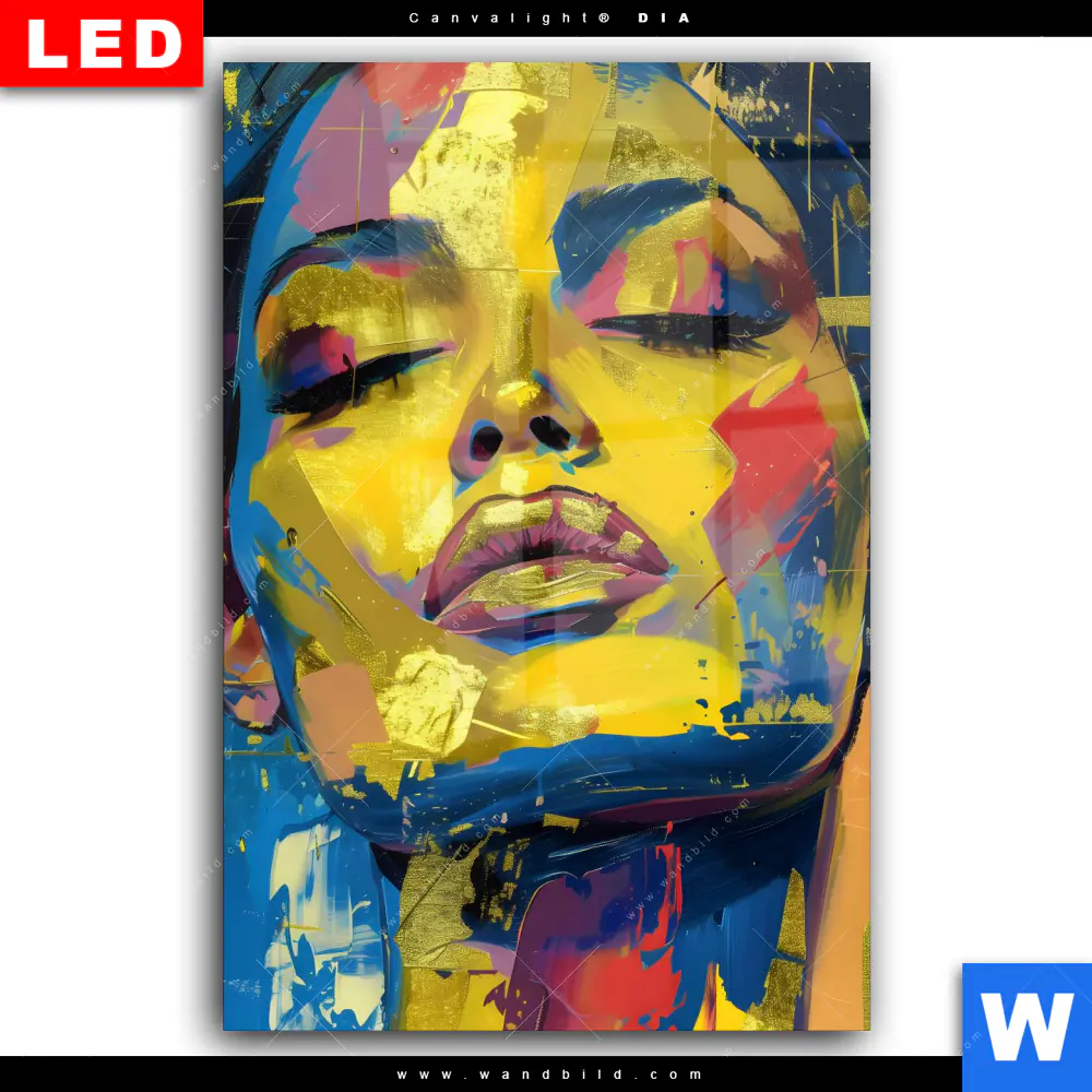 Wechselmotiv Acrylglas Canvalight® DIA | Abstraktes Frauenporträt Gloria | Hochformat - Image 2