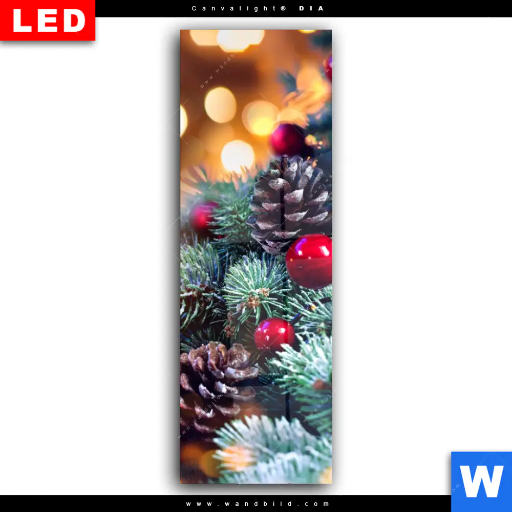 Wechselmotiv Acrylglas Canvalight® DIA | Adventskerze mit Weihnachtsschmuck | Schmal - Image 2