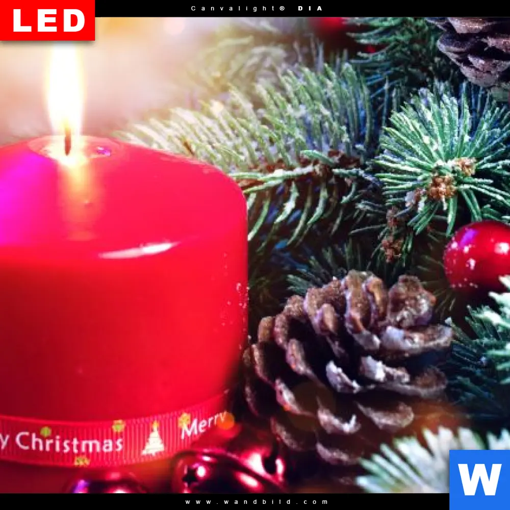 Wechselmotiv Acrylglas Canvalight® DIA | Adventskerze mit Weihnachtsschmuck | Schmal - Image 4