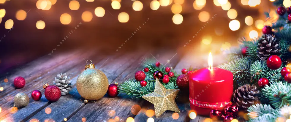 Wechselmotiv Acrylglas Canvalight® DIA | Adventskerze mit Weihnachtsschmuck | Schmal - Image 5