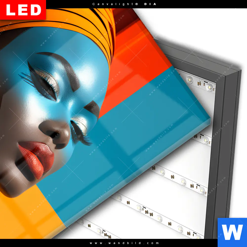 Wechselmotiv Acrylglas Canvalight® DIA | Afrikanische Frau mit Turban | Hochformat - Image 3