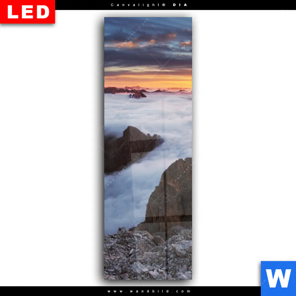 Wechselmotiv Acrylglas Canvalight® DIA | Alpen im Nebel | Schmal - Image 2