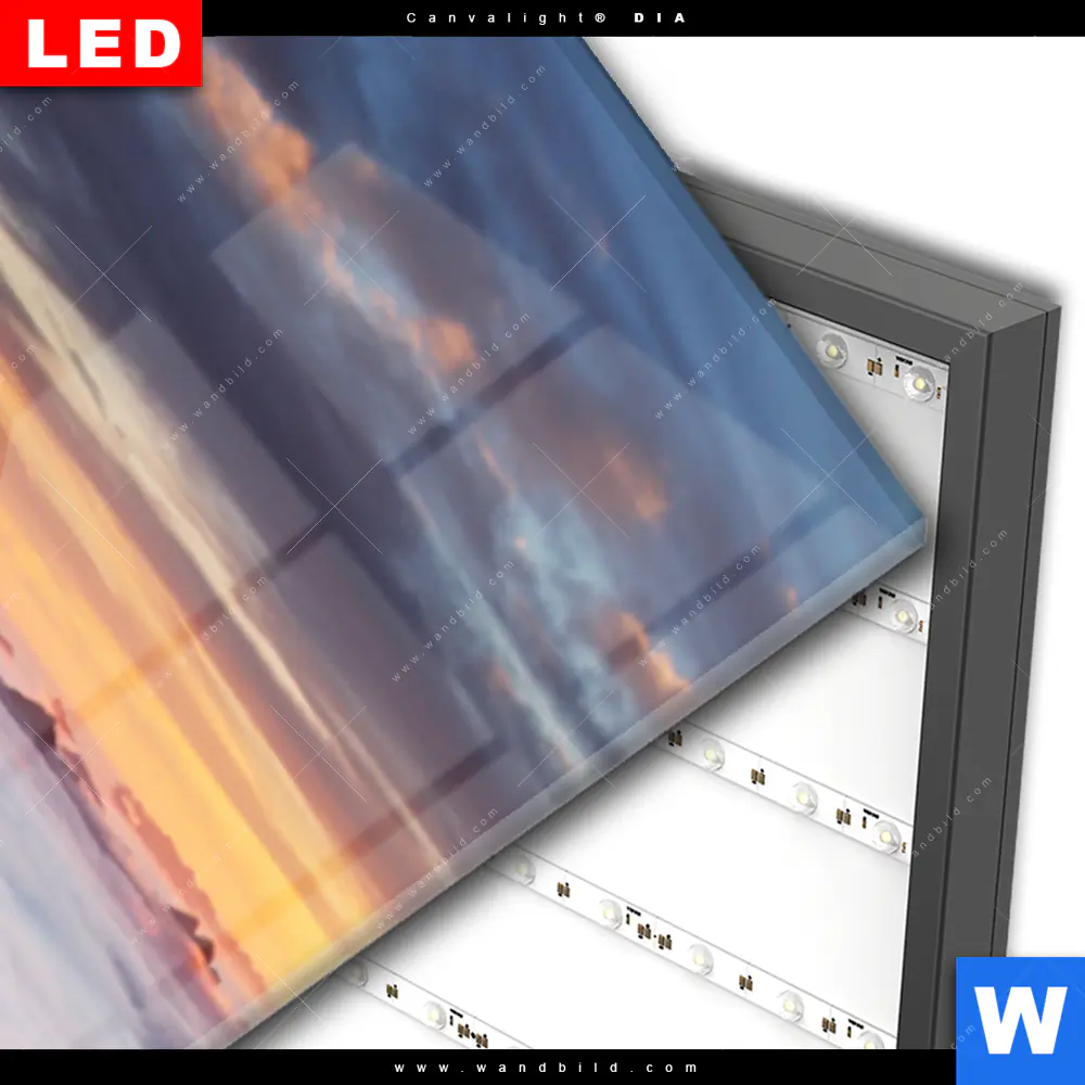 Wechselmotiv Acrylglas Canvalight® DIA | Alpen im Nebel | Schmal - Image 3