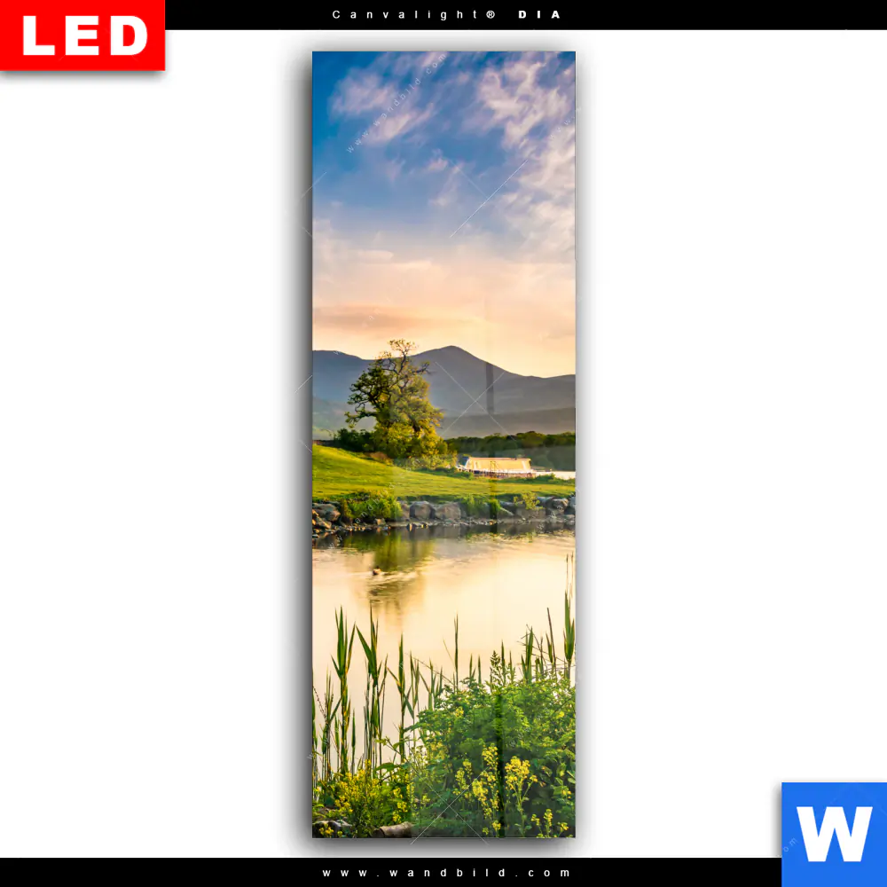 Wechselmotiv Acrylglas Canvalight® DIA | Alte Burg mit See | Schmal - Image 2
