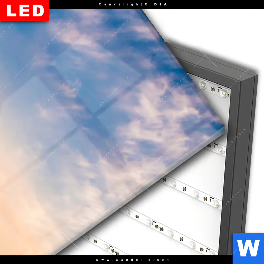 Wechselmotiv Acrylglas Canvalight® DIA | Alte Burg mit See | Schmal - Image 3