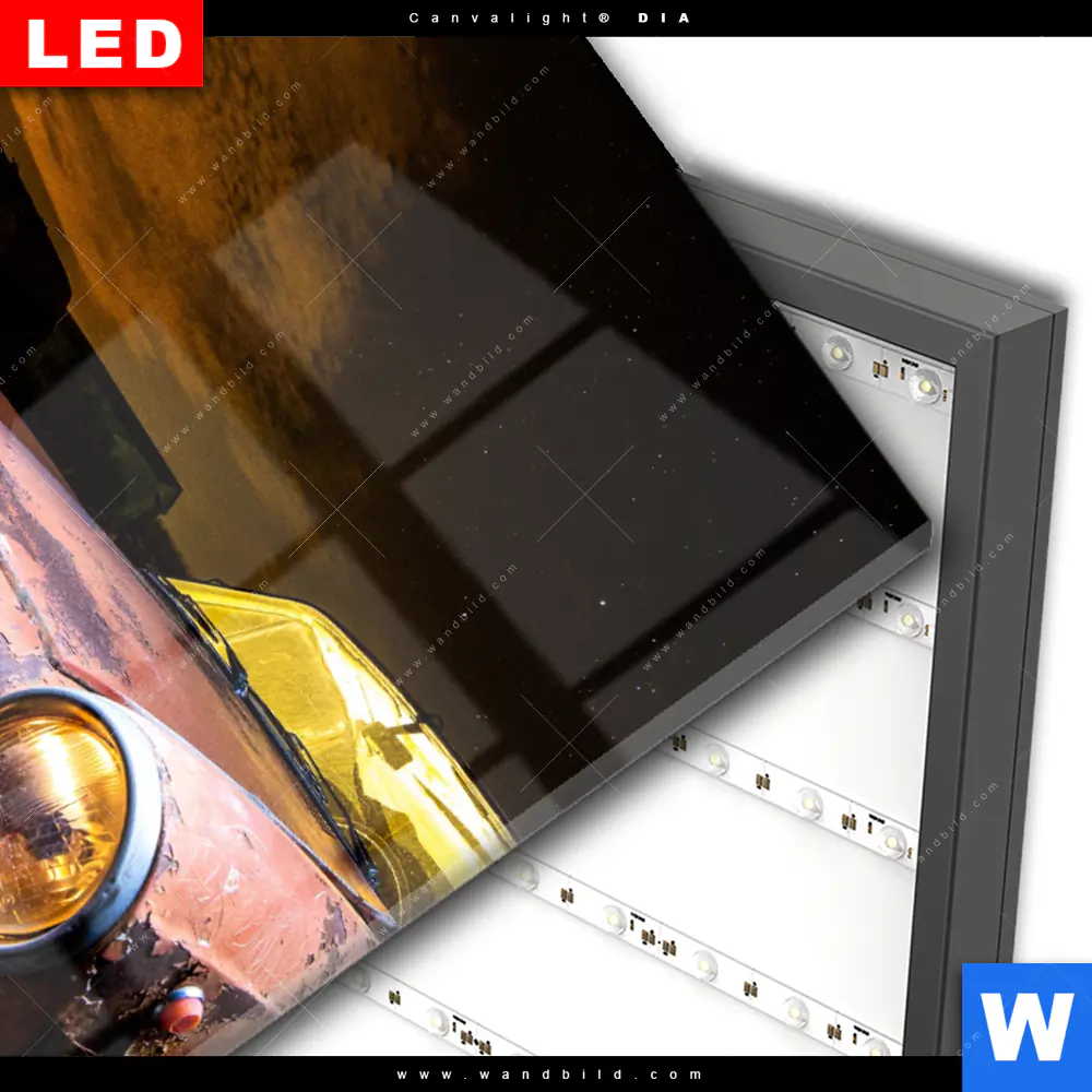 Wechselmotiv Acrylglas Canvalight® DIA | Altes Auto | Hochformat - Image 3