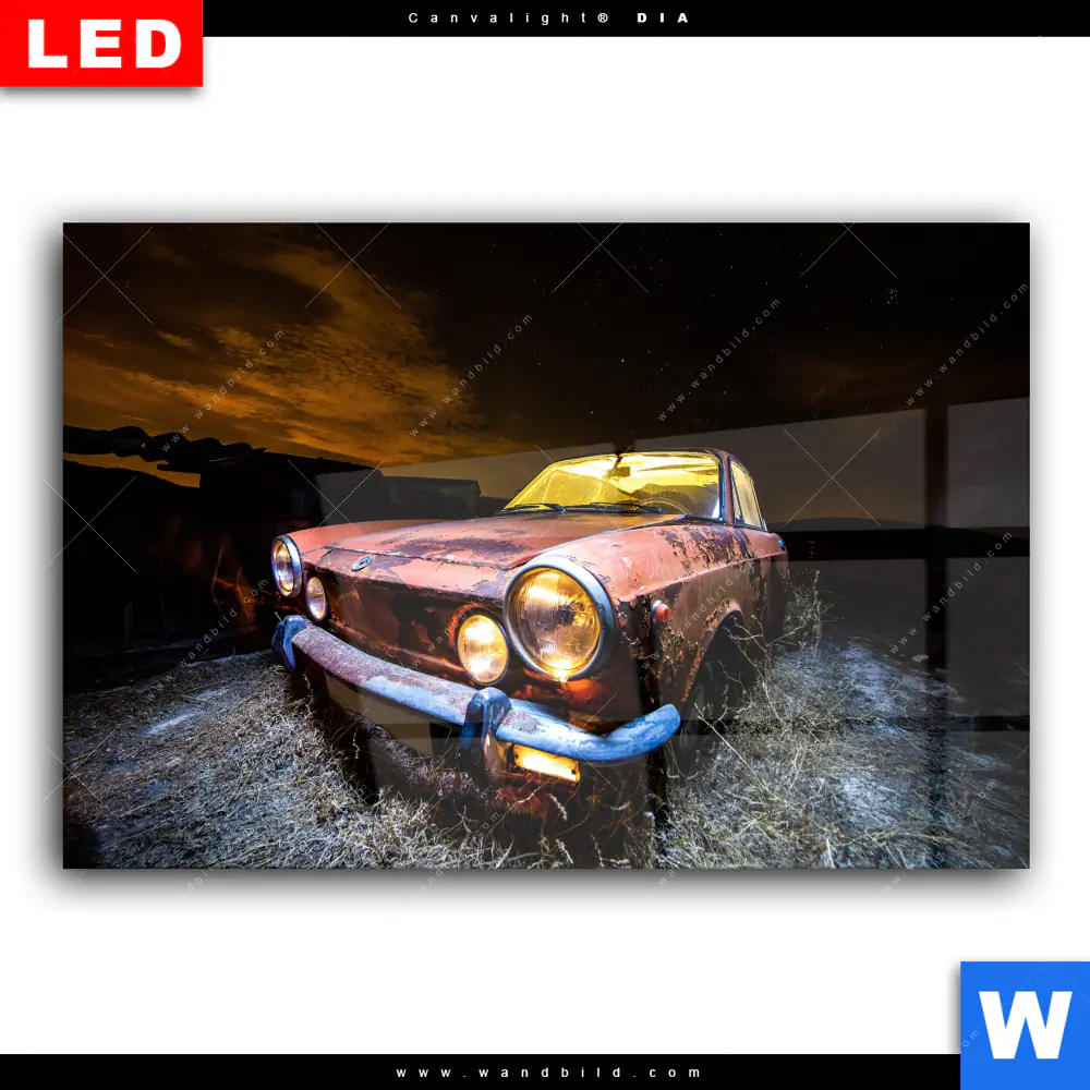 Wechselmotiv Acrylglas Canvalight® DIA | Altes Auto | Querformat - Image 2