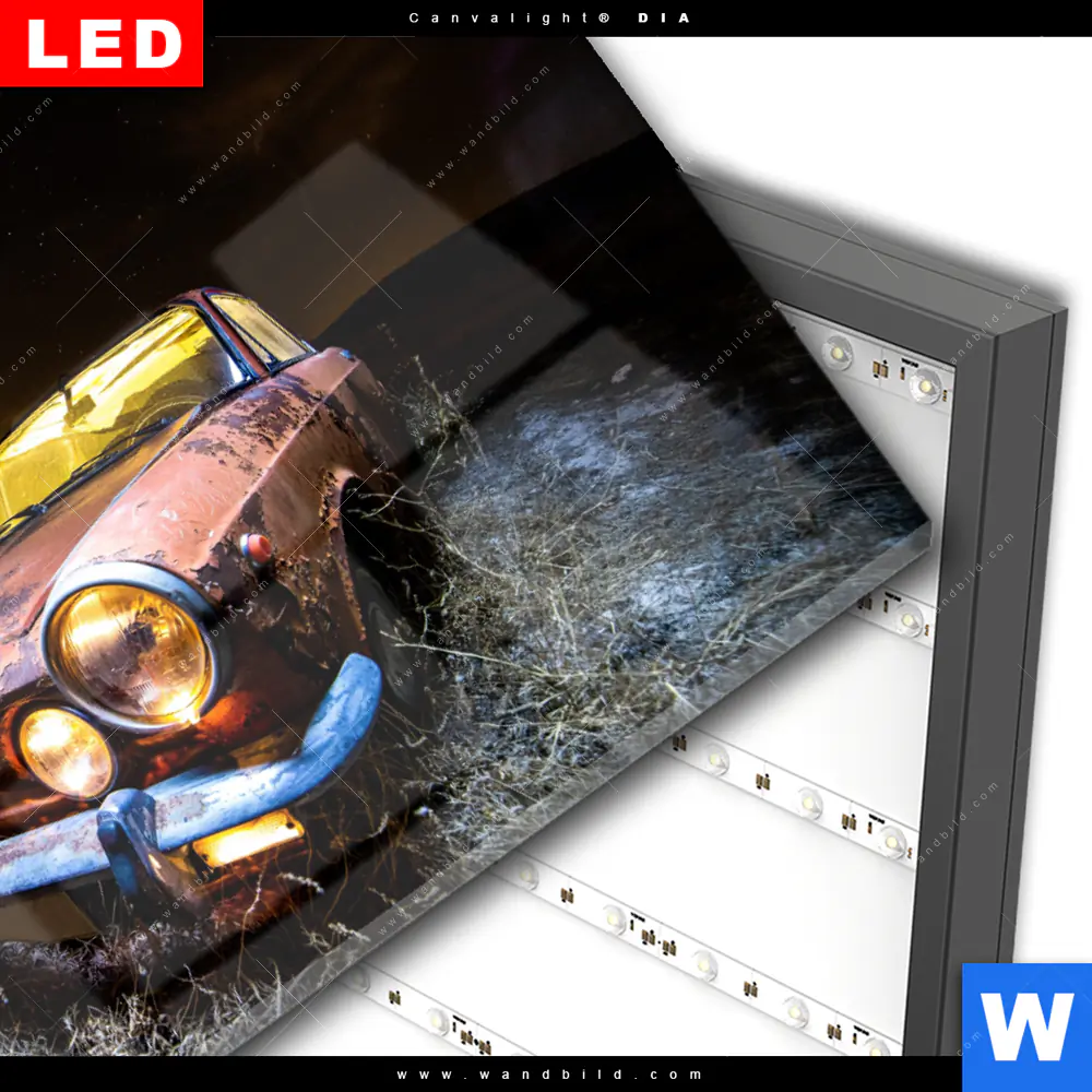 Wechselmotiv Acrylglas Canvalight® DIA | Altes Auto | Querformat - Image 3