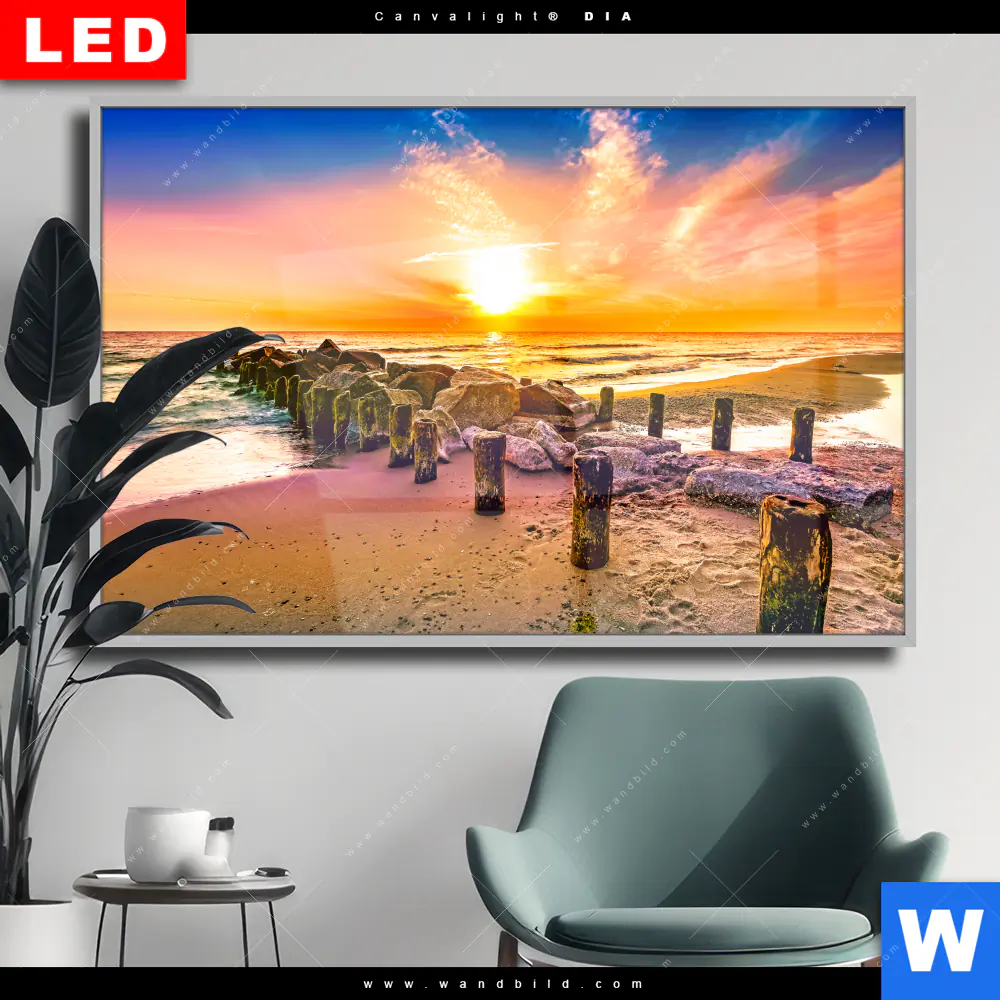 Wechselmotiv Acrylglas Canvalight® DIA | Am Strand | Querformat