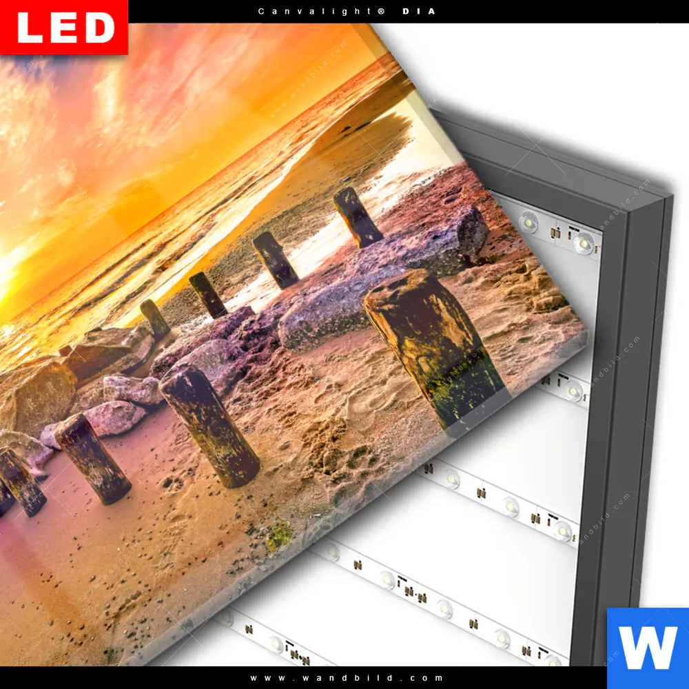 Wechselmotiv Acrylglas Canvalight® DIA | Am Strand | Querformat - Image 3