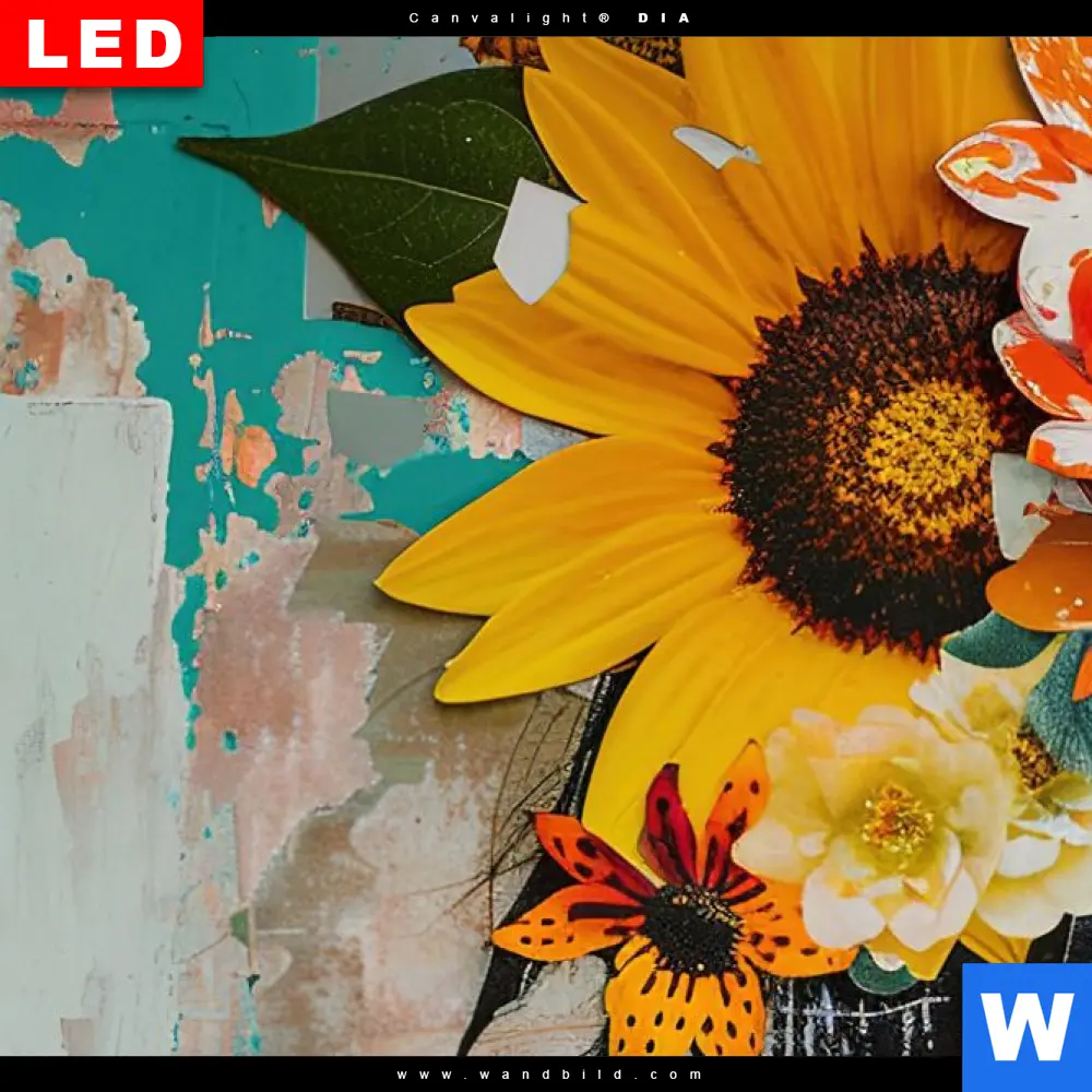 Wechselmotiv Acrylglas Canvalight® DIA | Angelina - Frau mit Blumen im Haar | Querformat - Image 4