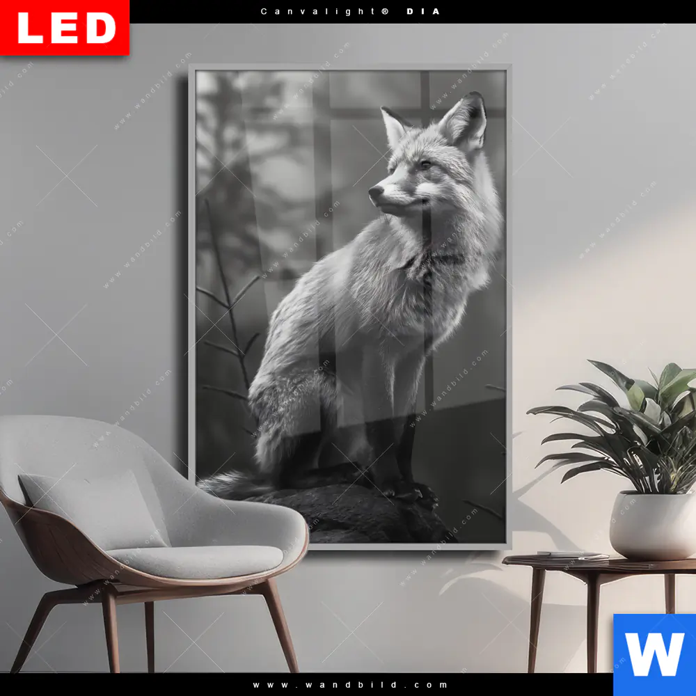 Wechselmotiv Acrylglas Canvalight® DIA | Anmutiger Fuchs | Hochformat