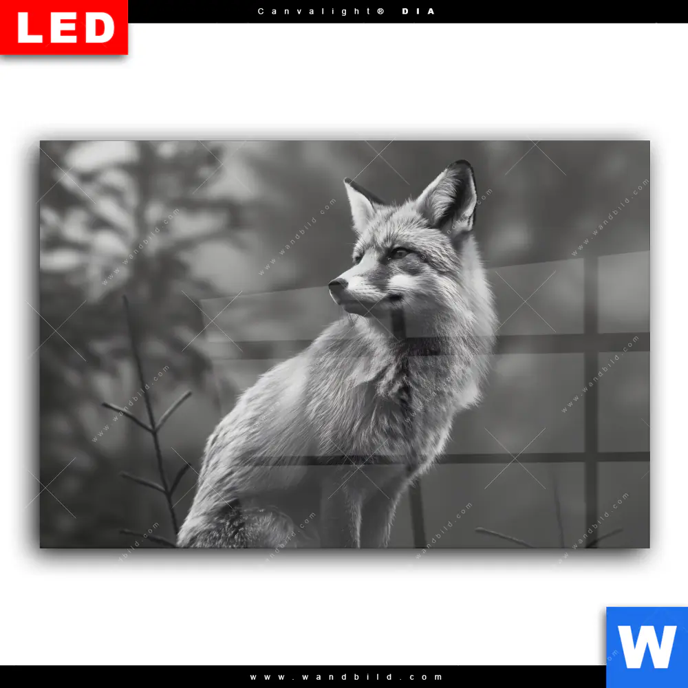 Wechselmotiv Acrylglas Canvalight® DIA | Anmutiger Fuchs | Querformat - Image 2