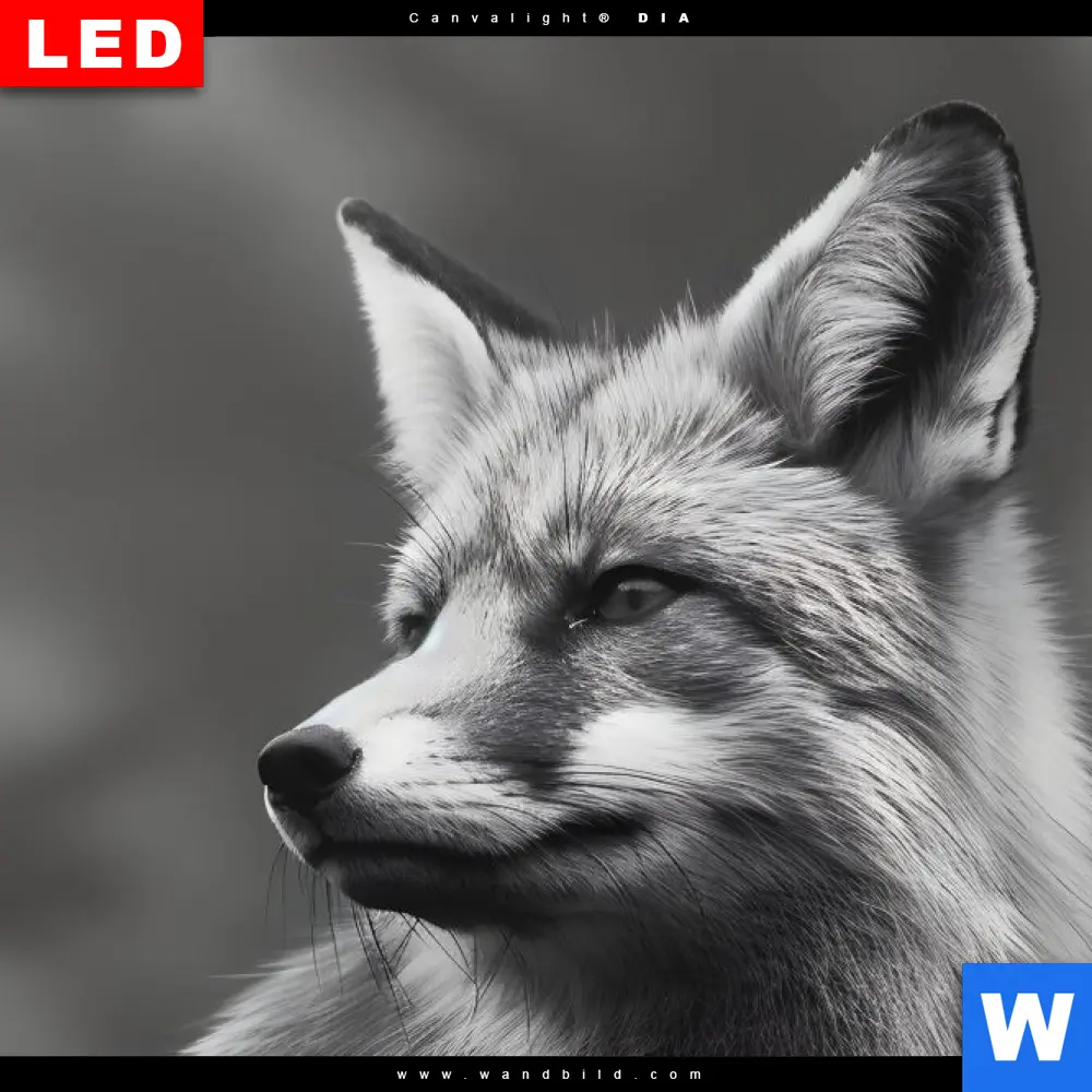 Wechselmotiv Acrylglas Canvalight® DIA | Anmutiger Fuchs | Querformat - Image 4