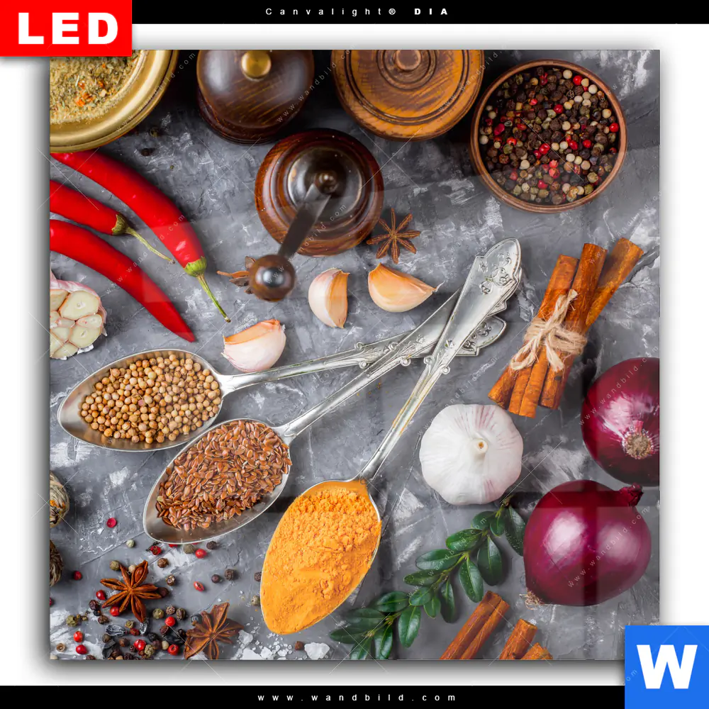 Wechselmotiv Acrylglas Canvalight® DIA | Aromatische Gewürze | Quadrat - Image 2