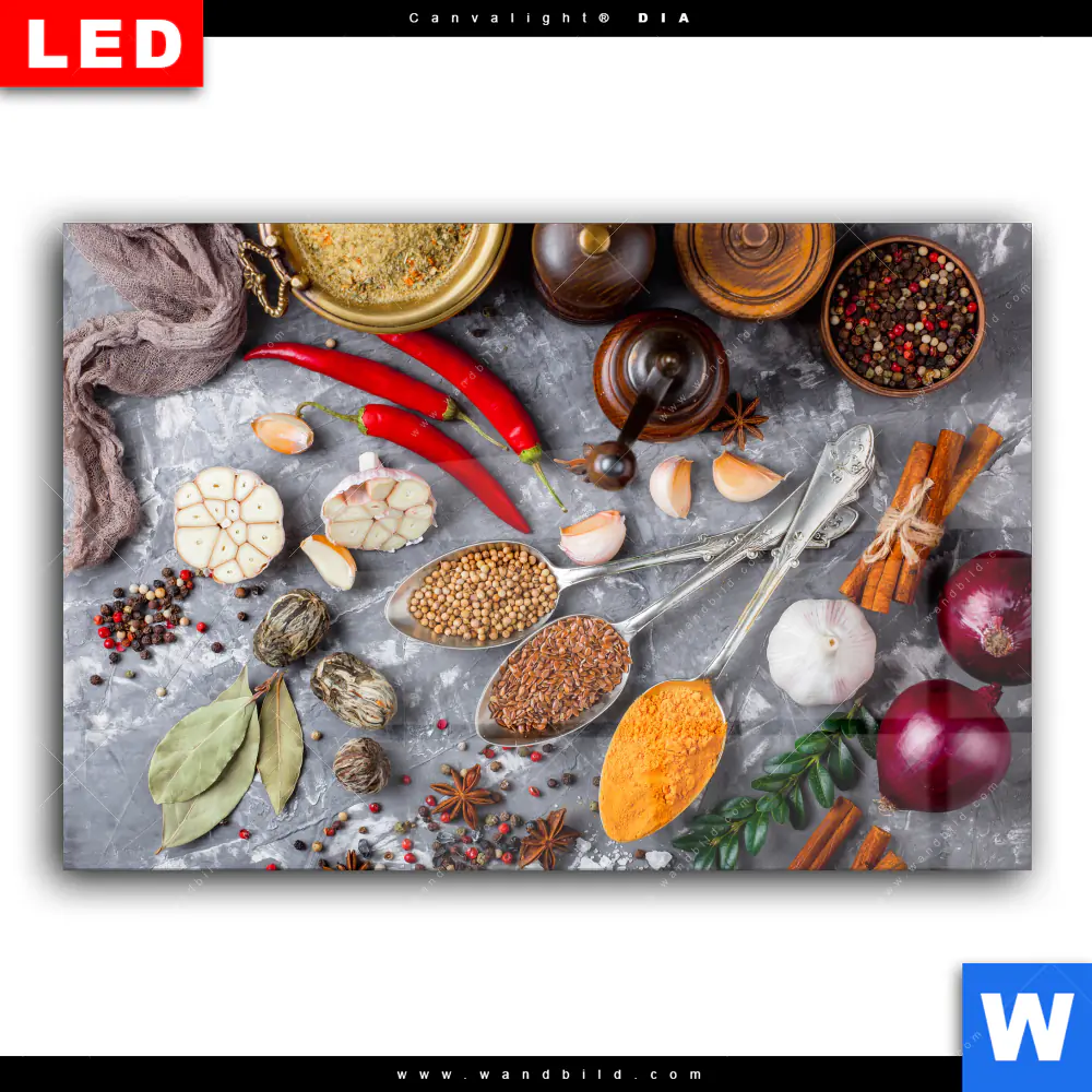 Wechselmotiv Acrylglas Canvalight® DIA | Aromatische Gewürze | Querformat - Image 2