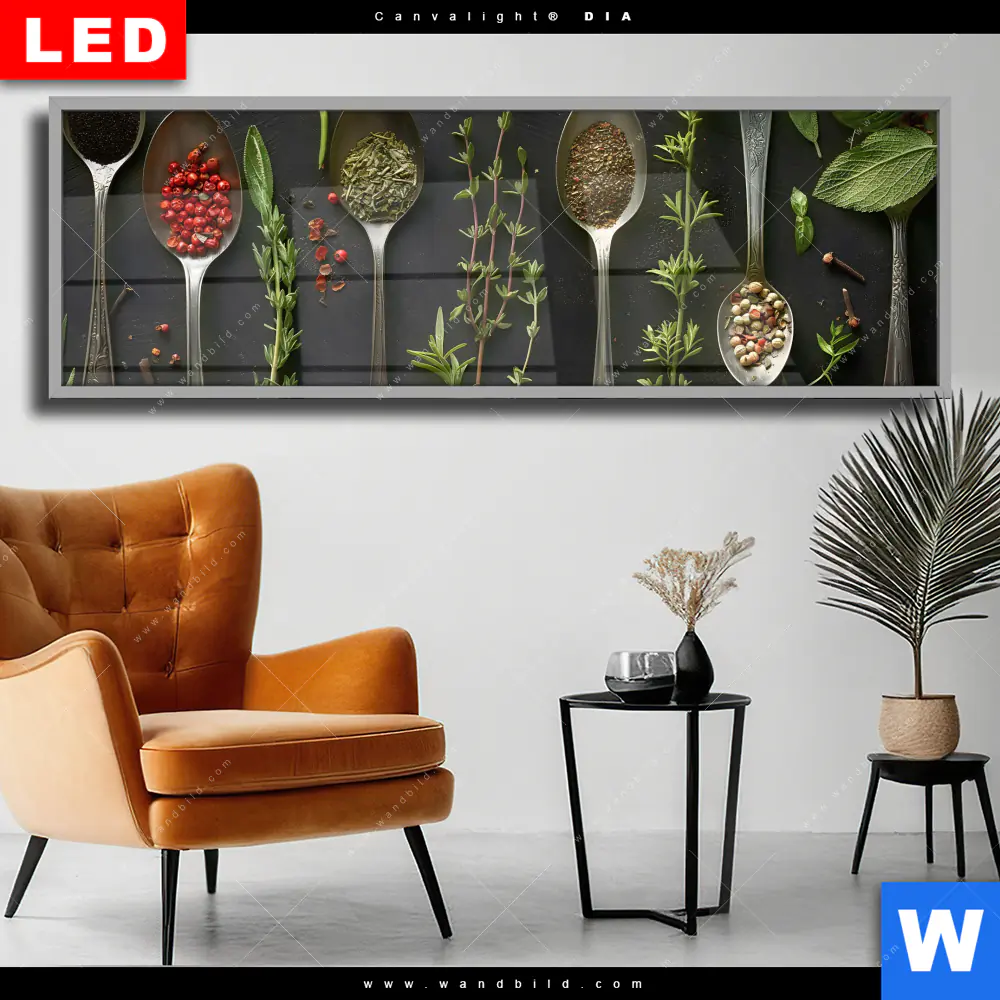 Wechselmotiv Acrylglas Canvalight® DIA | Aromen der Natur | Panorama