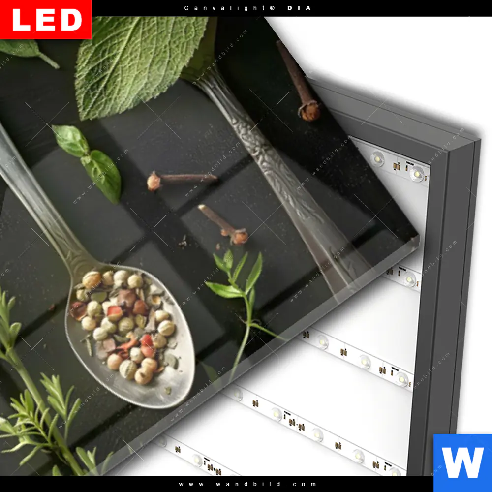 Wechselmotiv Acrylglas Canvalight® DIA | Aromen der Natur | Panorama - Image 3