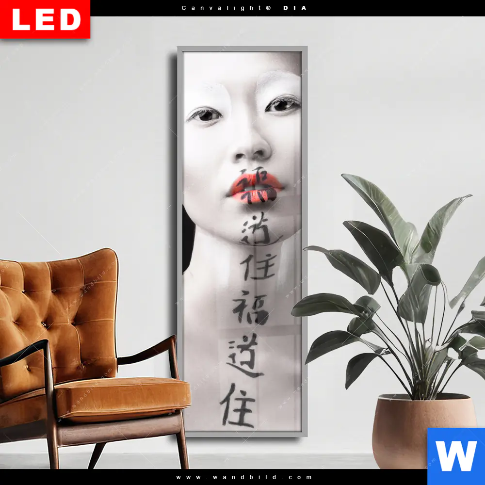 Wechselmotiv Acrylglas Canvalight® DIA | Asiatische Schönheit | Schmal